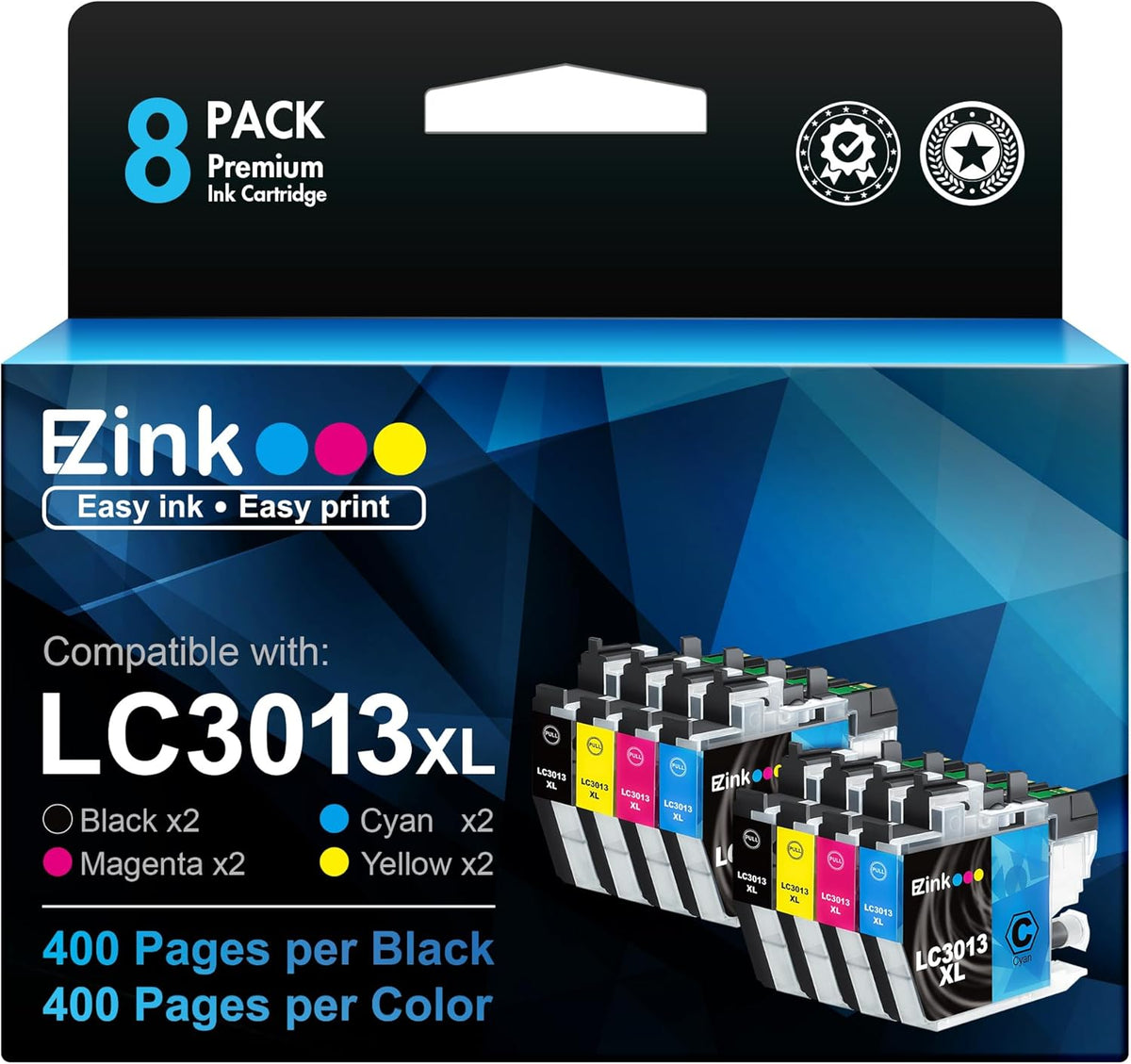 Brother LC3013 LC3011 LC3013XL Compatible Ink Cartridges(8 Pack