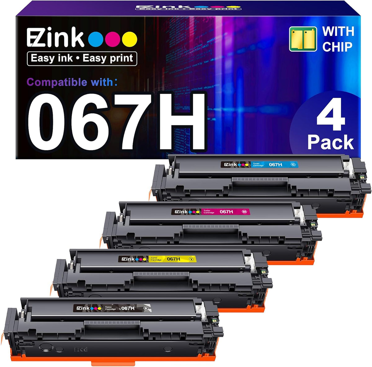 【4本セット】Canon Toner Cartridge 053H Canon 069 069H Compatible Toner Cartridge(BCMY 4 Pack with