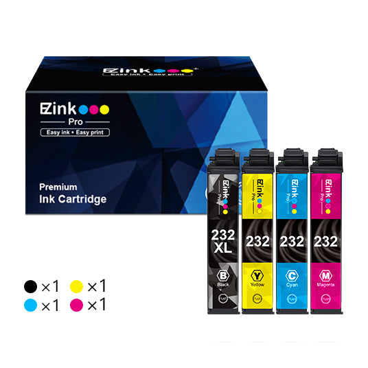 Epson 232 XL 232XL Remanufactured Ink Cartridge (4 Pack) | E-Z Ink