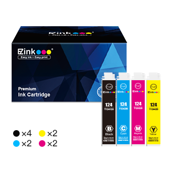 Epson 124 T124 Remanufactured Ink Cartridge (10 Pack)