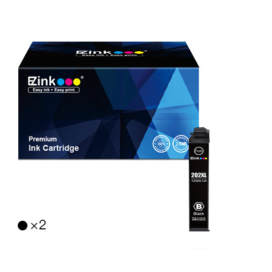 Epson 202XL T202XL Remanufactured Ink Cartridge (2 Black) | E-Z Ink