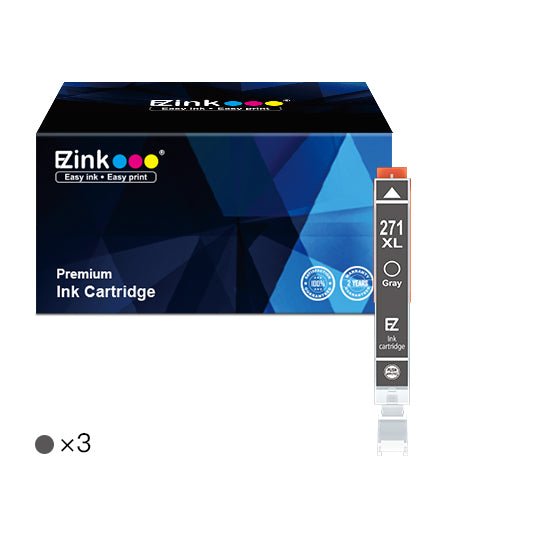 Canon CLI-271XL CLI 271 XL Compatible Ink Cartridge (3 Gray) | E-Z Ink