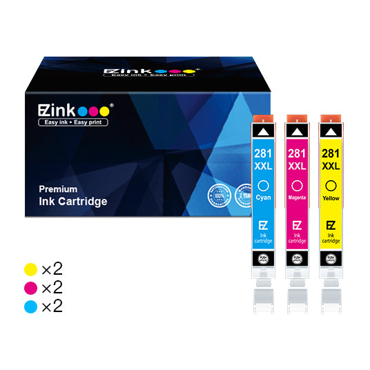 Canon 281XXL CLI281XXL Compatible Ink Cartridge (6 Pack) EZ Ink