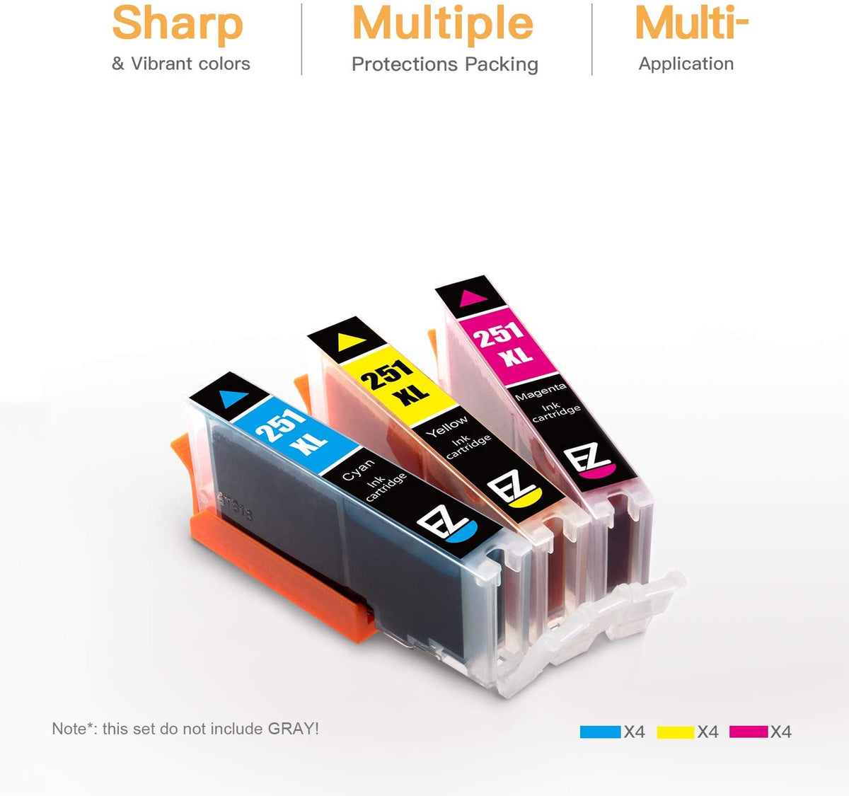 5 Cartucce D'inchiostro Compatibili Canon CLI-251 XL Magenta – Per MG6420, MG5620, MG6620, MX920 - Foto 1