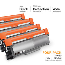Compatible Toner Cartridge Brother TN630 TN660 High Yield 4 Pack - E-Z Ink Inc.