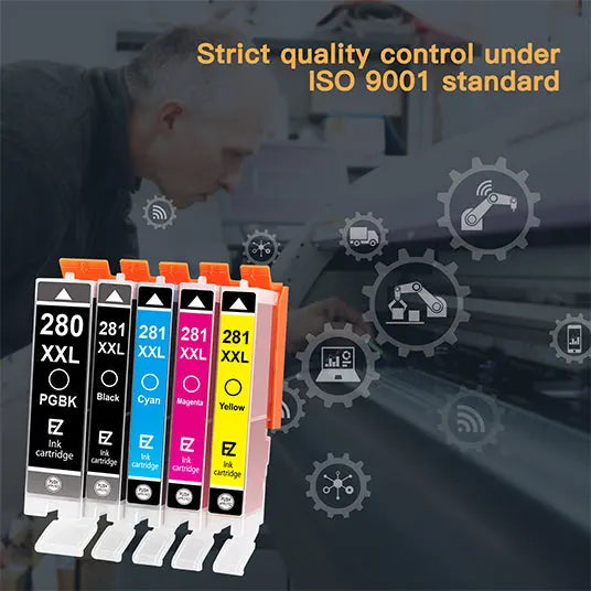 Confezione Da 10 Cartucce D'inchiostro Di Ricambio 280 281 Per - Foto 8