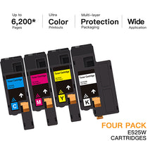 Dell E525W E525 Compatible Toner Cartridge (4 Pack)