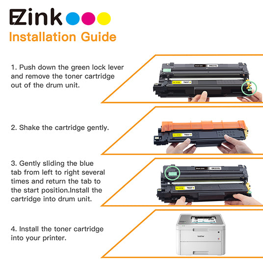 EZ Ink (TM) High Yield Compatible Toner Cartridge Replacement for Brother  TN227 TN-227 TN223 TN-223 use with MFC-L3770CDW MFC-L3750CDW HL-L3230CDW