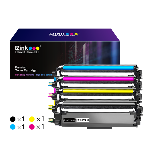 Smart Ink Compatible High Yield Toner Cartridge Replacement for Brother  TN227 TN223 TN-227 TN223bk TN227bk (BK/C/M/Y 4 Pack) to use with  MFC-L3770CDW