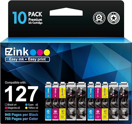 Epson 127 T127 Remanufactured Ink Cartridge (10 Pack) | E-Z Ink
