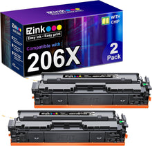 HP 206X 206A Compatible Toner Cartridges (2 Black)