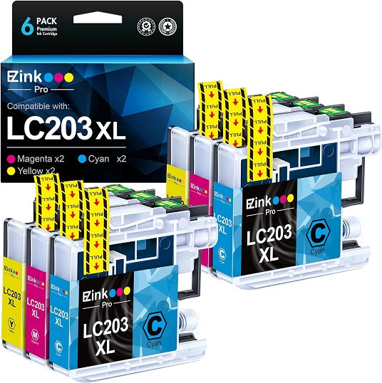 Compatible Ink Tank Set For Brother LC203, LC201 Printers - MFC-J460DW, J885DW, J485DW & More