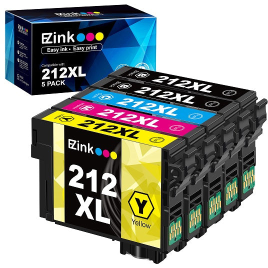 Epson 212XL T212XL Remanufactured Ink Cartridge (5 Pack) | E-Z Ink