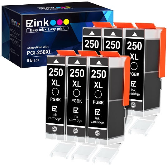 Canon PGI-250XL 250 XL Compatible Ink Cartridge (6 Black) | E-Z Ink