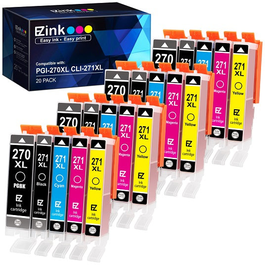 Canon PGI-270XL CLI-271XL Compatible Ink Cartridge (20 Pack) | E-Z Ink