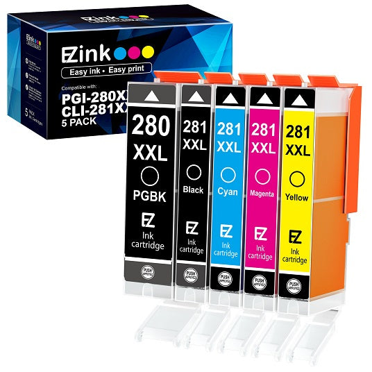 Canon PGI-280XXL CLI-281XXL Compatible Ink Cartridge (5 Pack