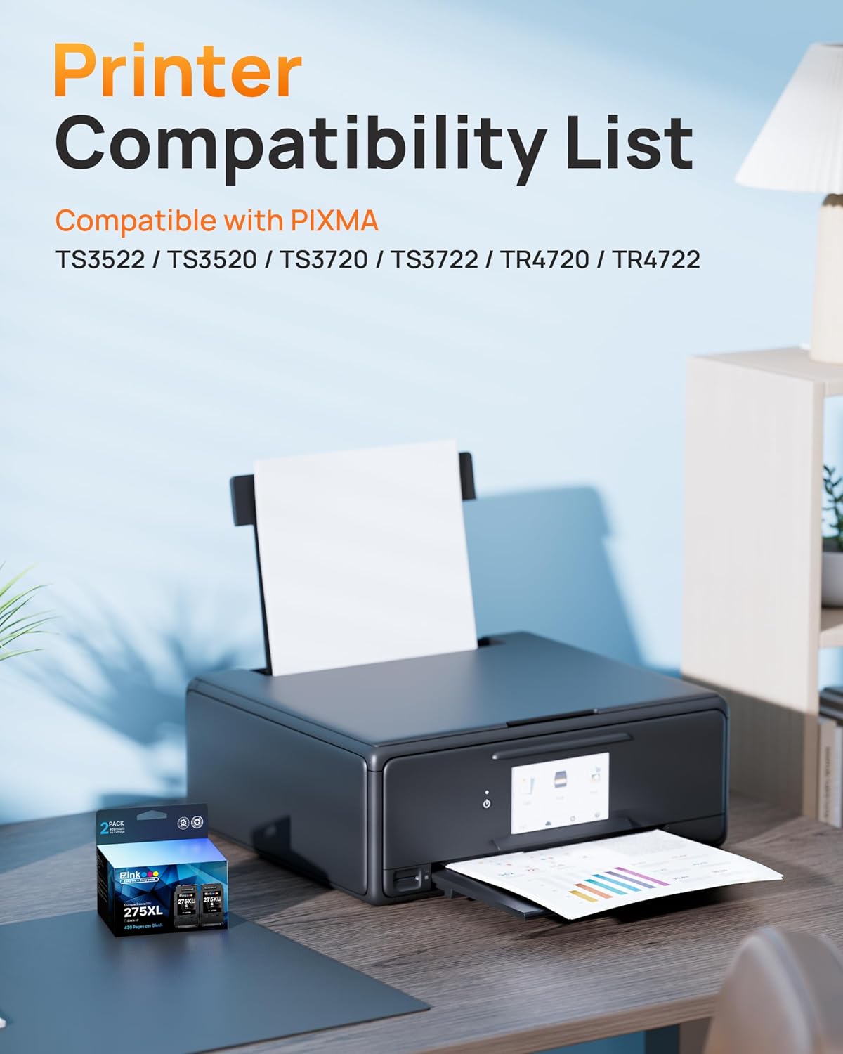 Canon 275XL PG-275 XL Remanufactured Ink Cartridge (2 Black) | E-Z Ink