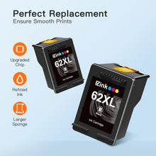 HP 62 62XL Remanufactured Ink Cartridges(2 Black)
