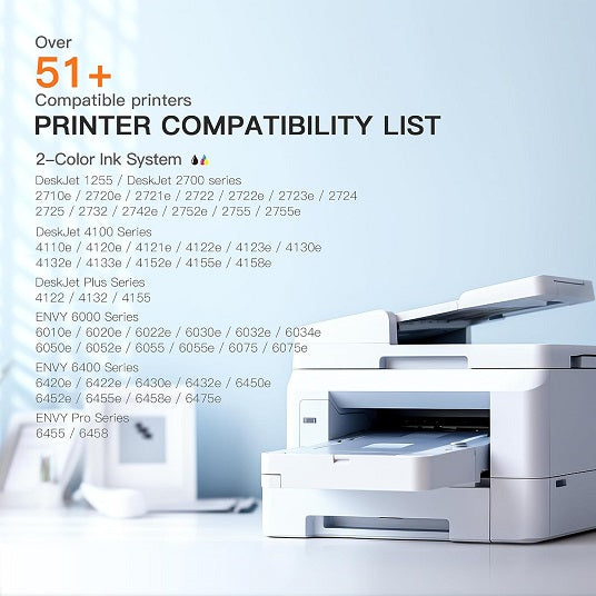 HP 67 67XL Remanufactured Ink Cartridge (1 Black,1 Tri-Color