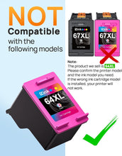 HP 64XL 64 XL High Yield Remanufactured Ink Cartridge (2 Pack)