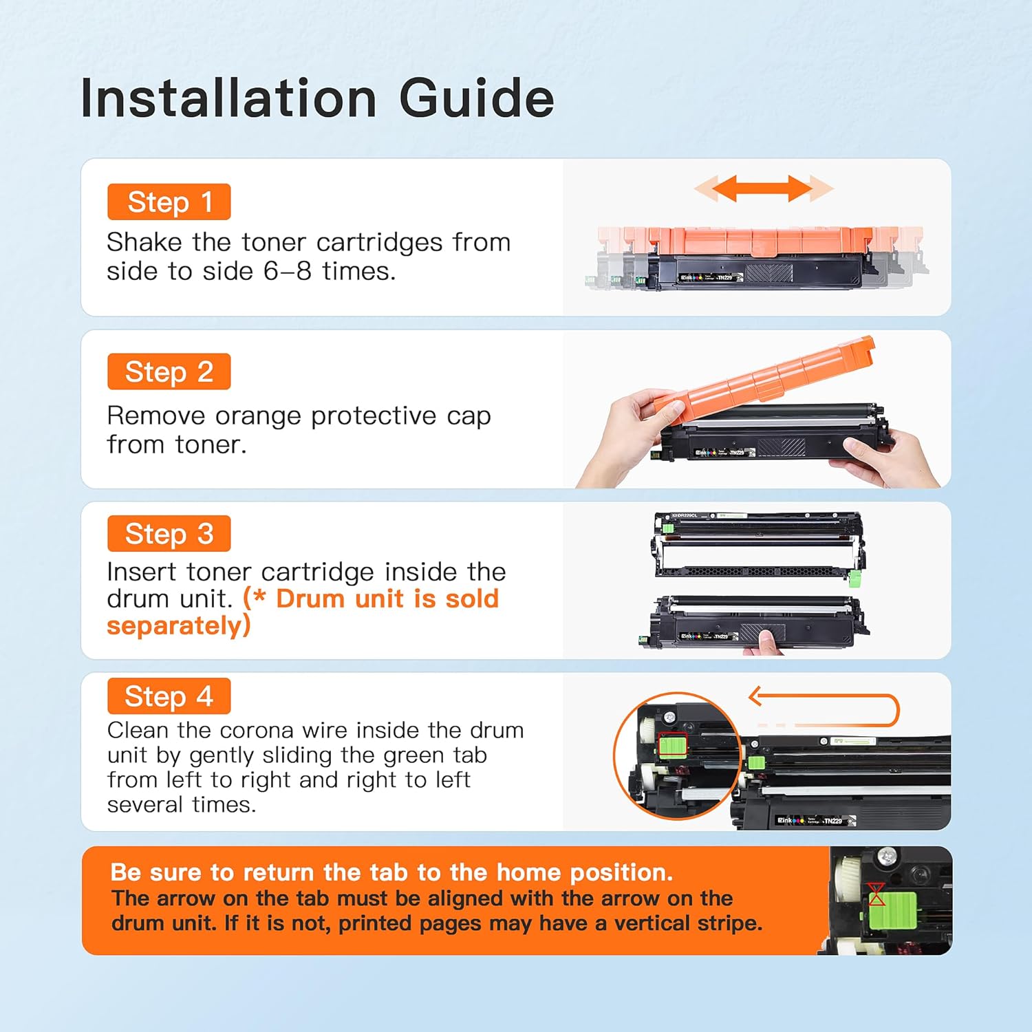 Brother TN229 TN229xl Compatible Toner Cartridges(4 Pack