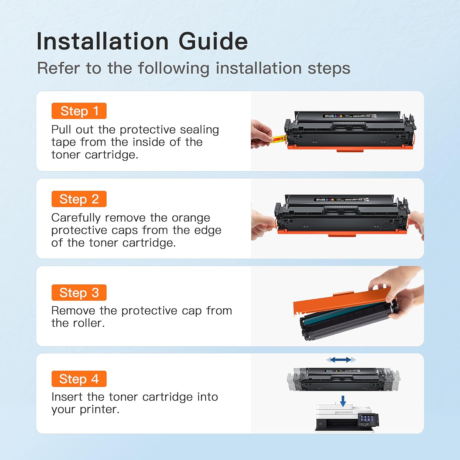 HP 206A Compatible Toner Cartridges(4 Pack) | E-Z Ink