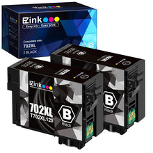 Epson 702XL T702XL Remanufactured Ink Cartridge (2 Black)