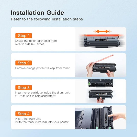 Brother TN830XL TN830 Compatible Toner Cartridges(2 Black) | E-Z Ink