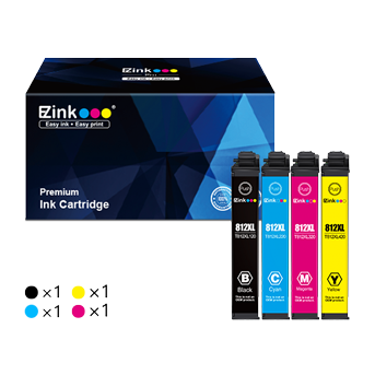 Epson 812 XL T812XL Remanufactured Ink Cartridges(4 Pack) | E-Z Ink