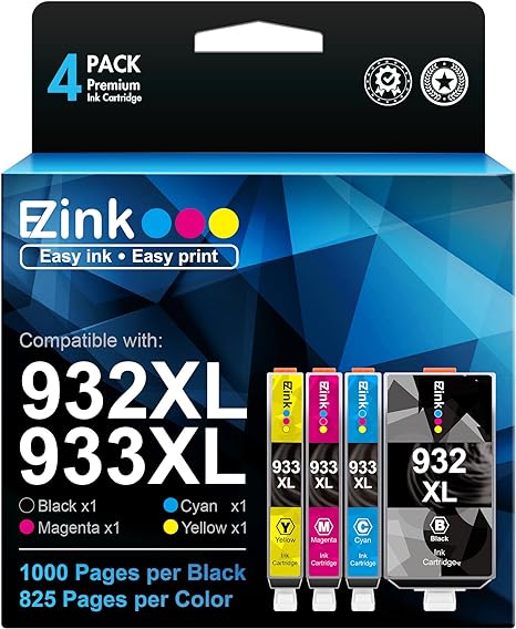 HP 932XL 933XL Compatible Ink Cartridge (4 Pack) | E-Z Ink