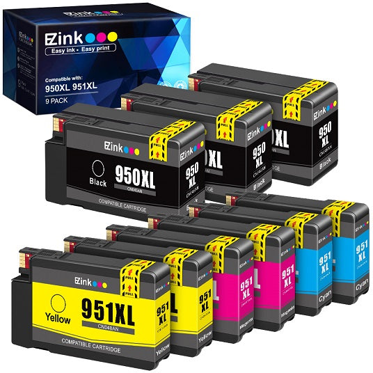 【値下げ交渉可能】HP 950XL/951XL インクカートリッジ 7個セット HP 950XL 951XL Compatible Ink Cartridge (9 Pack) | E-Z Ink