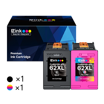 HP 62XL 62 XL Remanufactured Ink Cartridge (2 Pack)