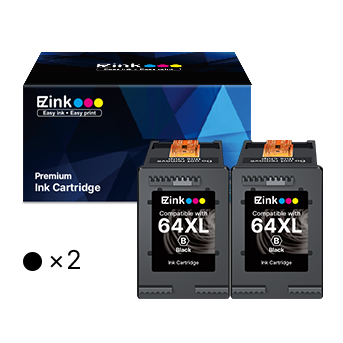 HP 64XL 64 XL High Yield Remanufactured Ink Cartridge (2 Black)