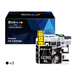 Brother LC203XL LC203 XL Compatible Ink Cartridge (3 Black)
