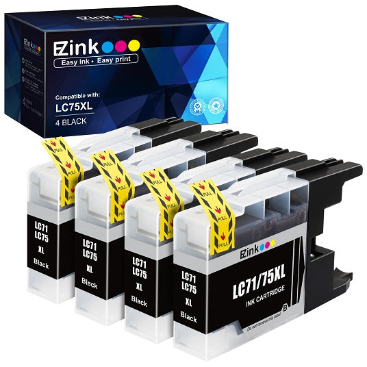 4 Black Compatible Ink Cartridges For Brother MFC-J5910DW & MFC-J6710DW - LC1240BK