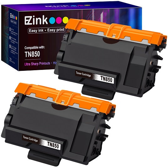 Brother TN850 TN-850 Compatible Toner Cartridge (2 Black) | E-Z Ink