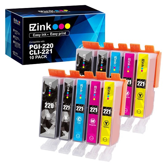 Canon PGI-220 CLI-221 Compatible Ink Cartridge (10 Pack)