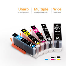 Compatible Ink Cartridge Canon PGI-250XL 250 XL CLI-251XL 251 XL High Yield 5 Pack - E-Z Ink Inc.