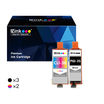 Canon PGI-35 CLI-36 Compatible Ink Cartridge (5 Pack) | E-Z Ink