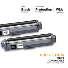Compatible Toner Cartridge Brother TN221 B Black 2 Pack - E-Z Ink Inc.