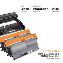 Compatible Toner Cartridge and Drum Unit  Brother TN450 TN420 DR420  2 Toner 1 Drum-3 Pack - E-Z Ink Inc.