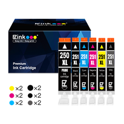 Canon PGI-250XL CLI-251XL Compatible Ink Cartridge (12 Pack)