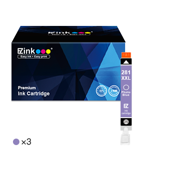 Canon CLI 281 281XXL Compatible Ink Cartridge (3 Photo Blue)