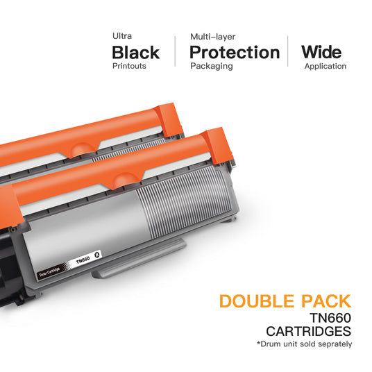 4 Toner Alta Resa 2600 Pagine 4 Toner TN660 Compatibili Ad Alta Resa Per Stampanti Brother - Per MFC-L2700DW, HL-L2300D, L2360DW Tamburo Brother Mfc L2710dn - Foto 11