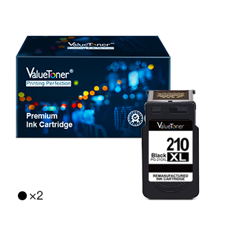 Canon PG-210XL PG 210XL Remanufactured Ink Cartridge (2 Black)