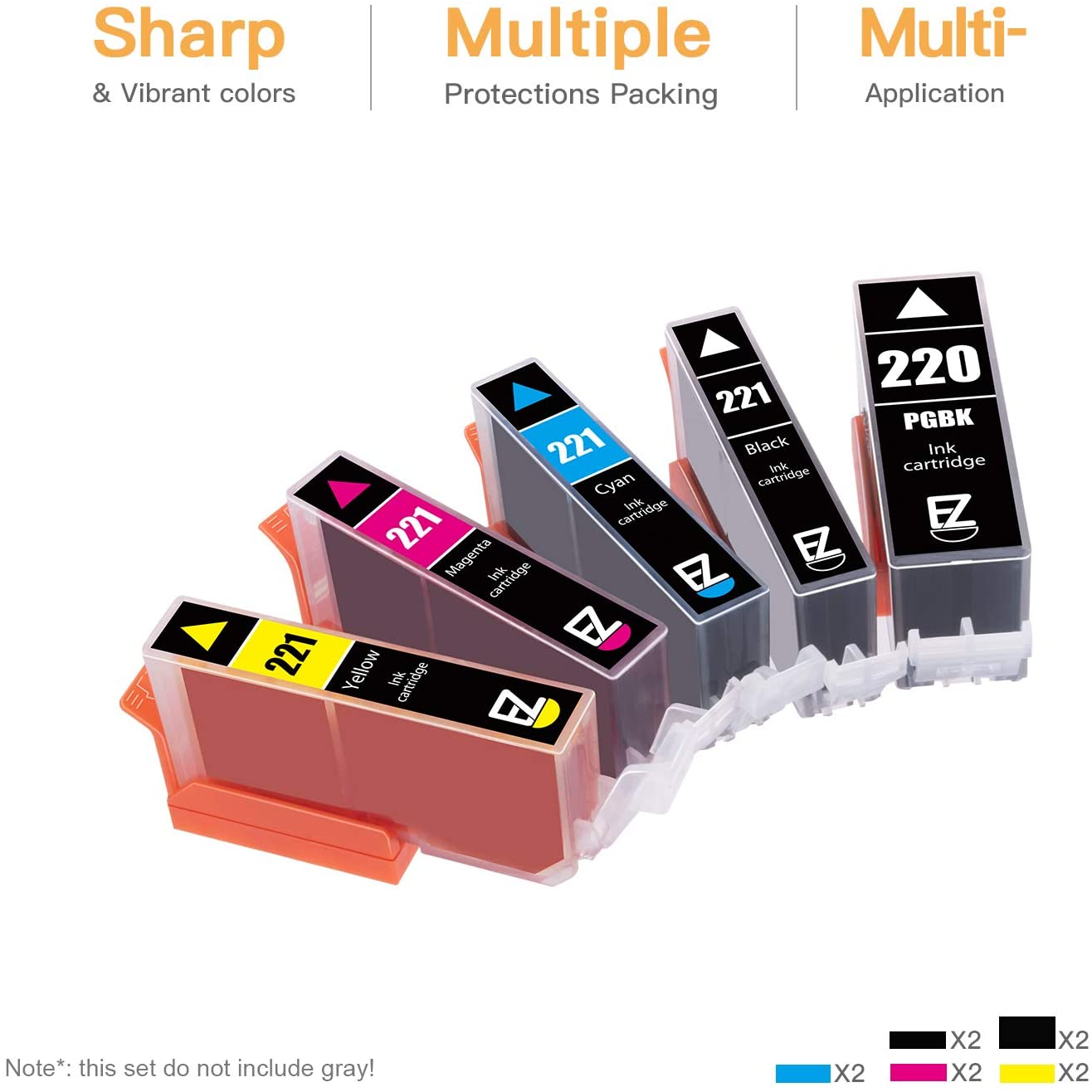 Canon PGI-220 CLI-221 Compatible Ink Cartridge (10 Pack) | E-Z Ink