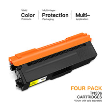 Brother TN336 TN331 Compatible Toner Cartridge (4 Pack)