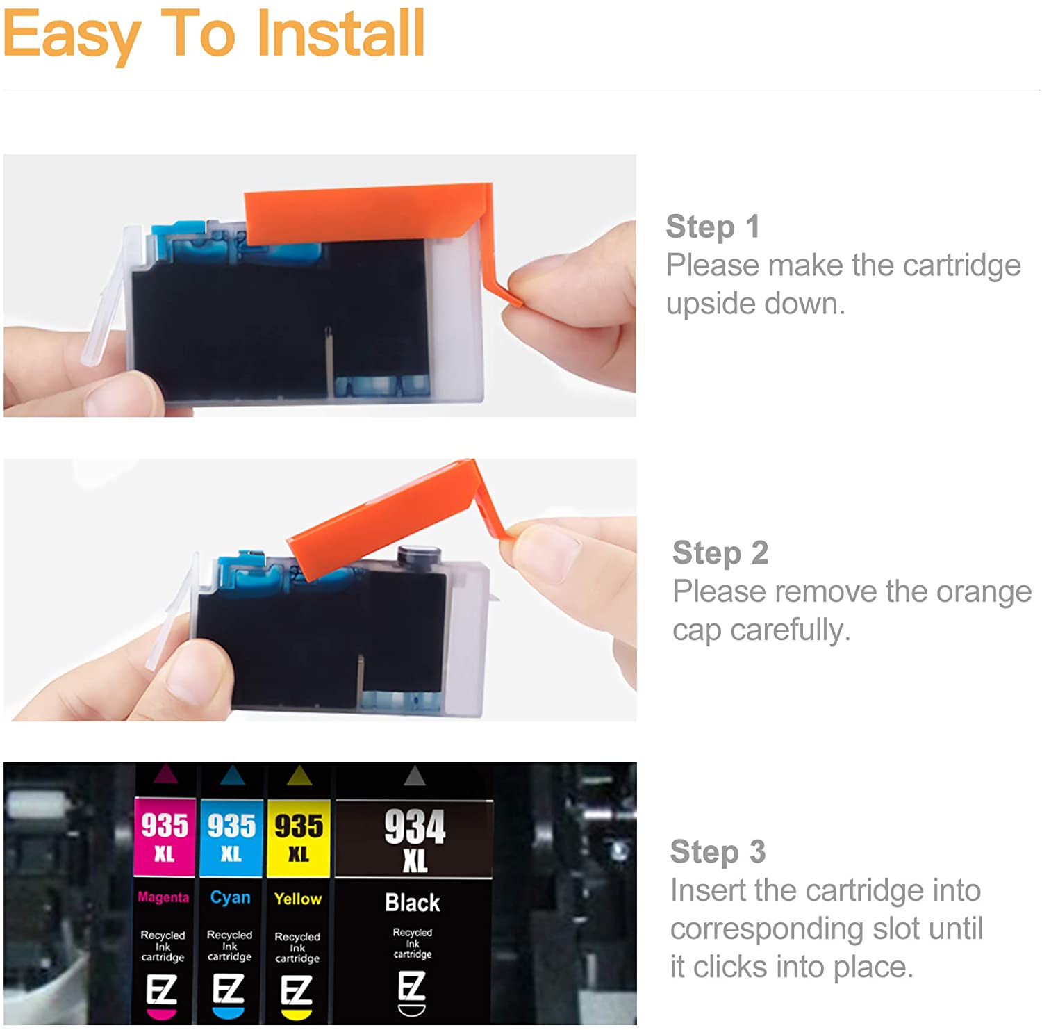 HP 934XL 935XL Compatible Ink Cartridge (4 Pack) | E-Z Ink