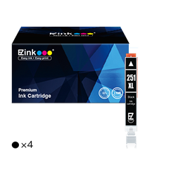 Canon CLI-251XL CLI 251 XL Compatible Ink Cartridge (4 Black)