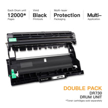 Brother DR730 DR 730 Compatible Drum Unit (2 Pack)